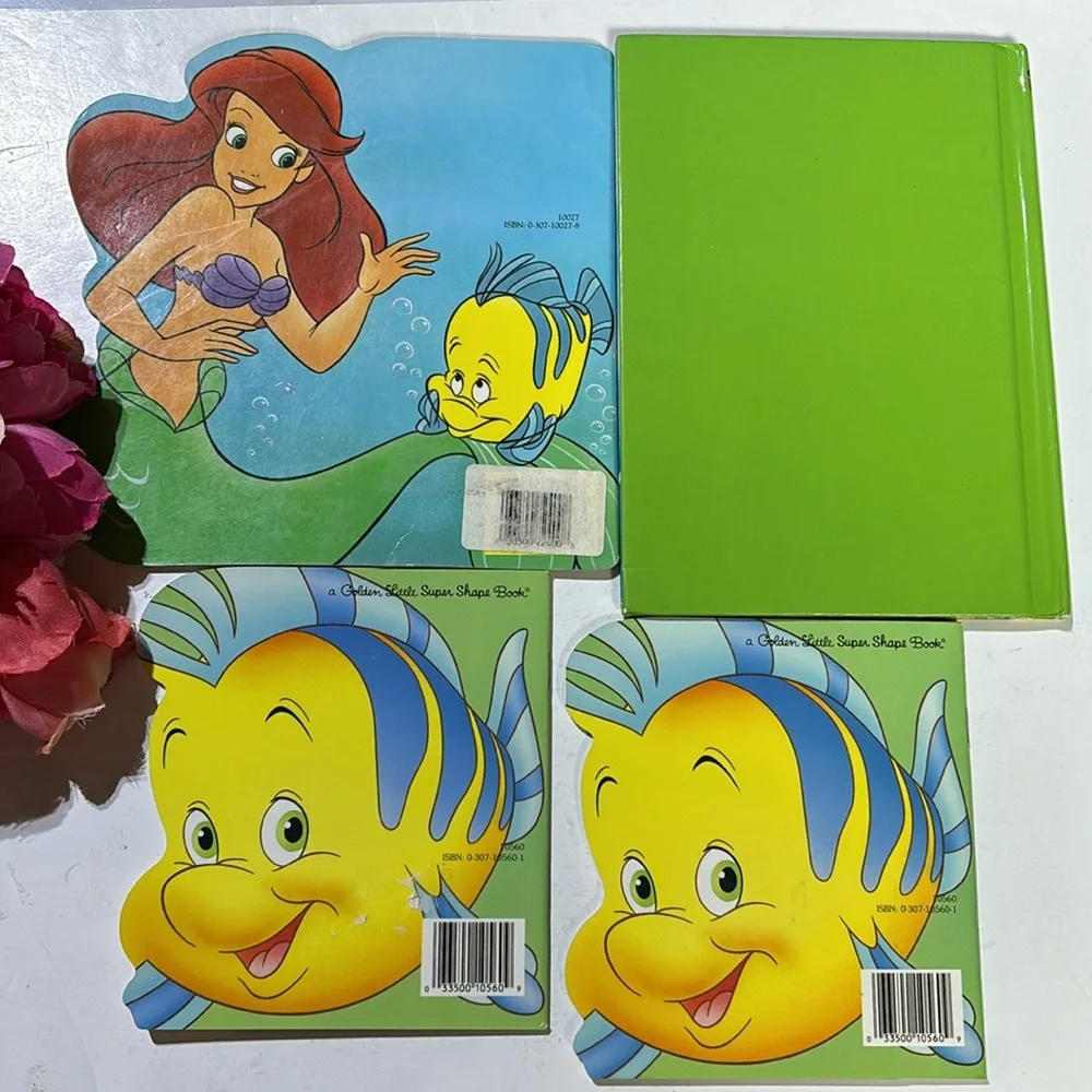 THE LITTLE MERMAID BOOK COLLECTION VINTAGE 90s Disney Flounders Gift